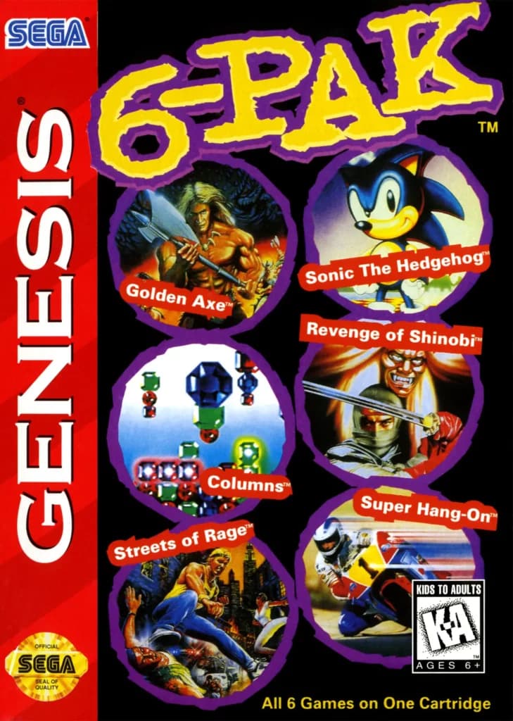 6-Pak ROM box art