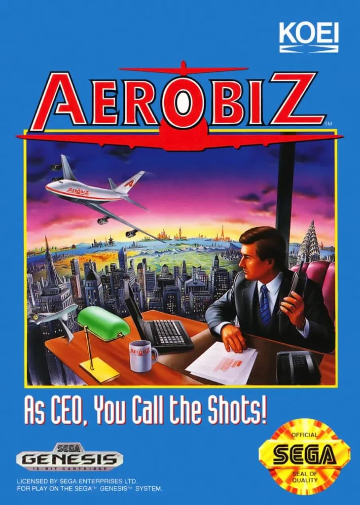 Aerobiz ROM box art