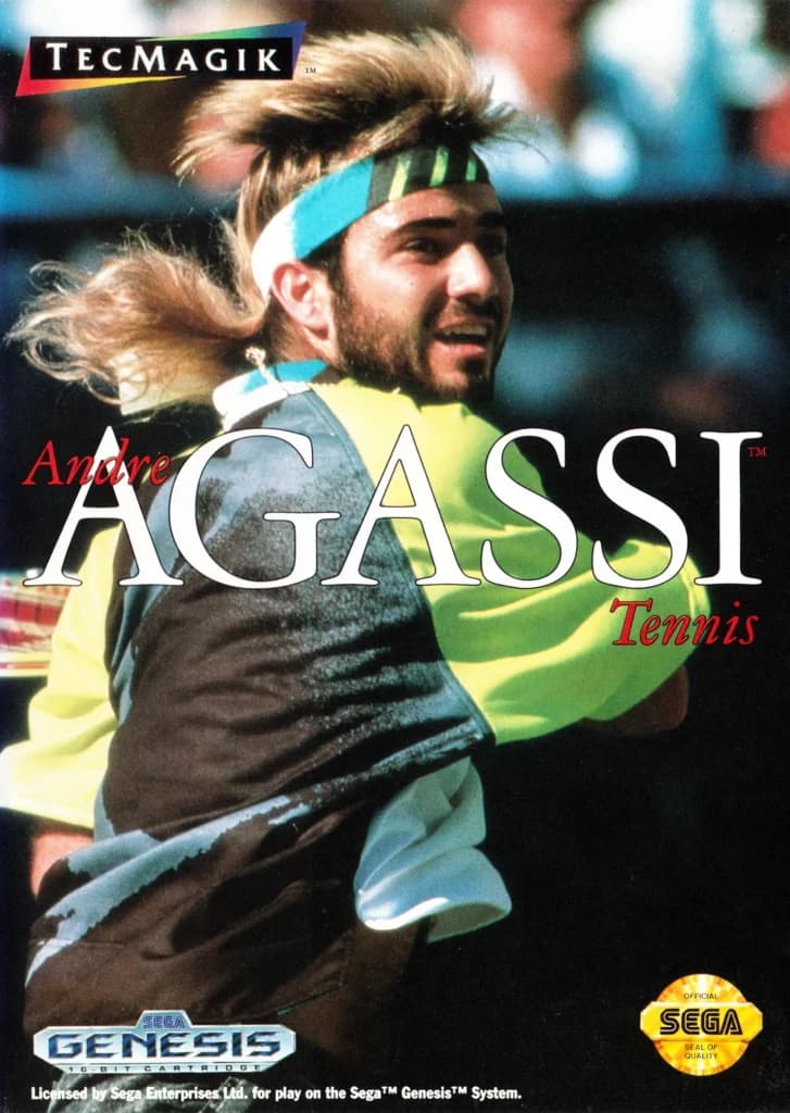 Andre Agassi Tennis ROM box art