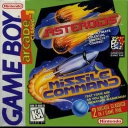 Arcade Classic No. 1: Asteroids & Missile Command ROM box art