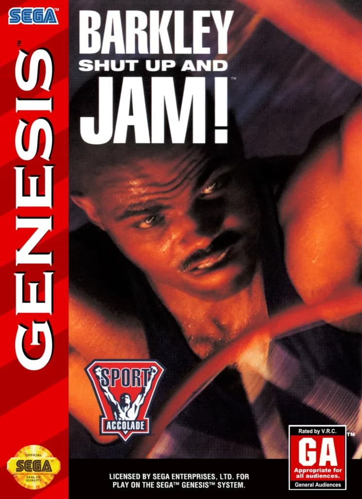 Barkley Shut Up and Jam! ROM box art