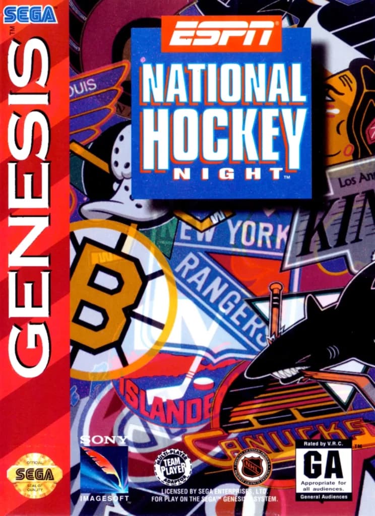 ESPN National Hockey Night ROM box art