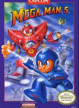 Mega Man 5 ROM box art