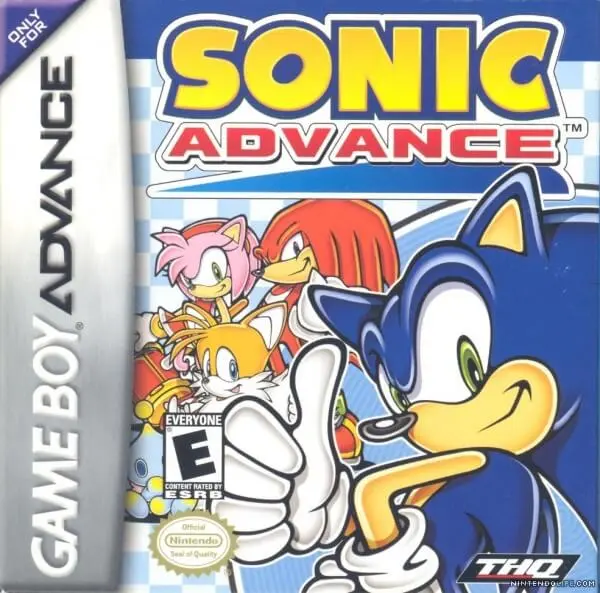 Sonic Advance ROM box art