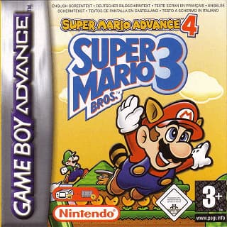 Super Mario Advance 4: Super Mario Bros.3 ROM box art