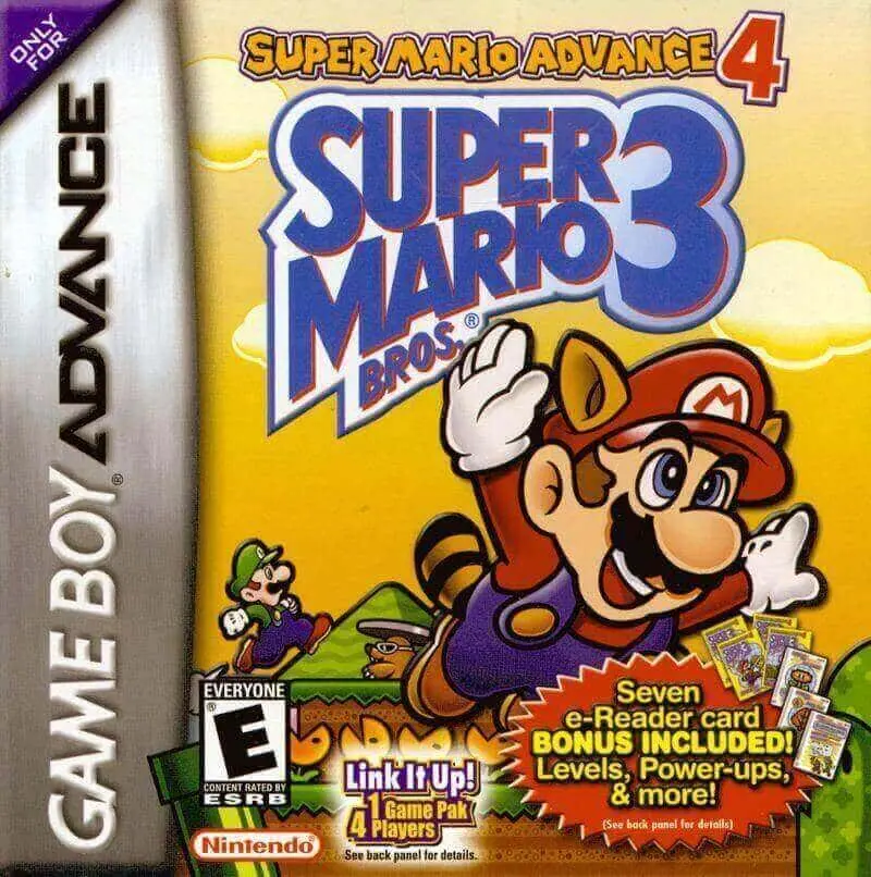 Super Mario Advance 4: Super Mario Bros. 3 ROM box art