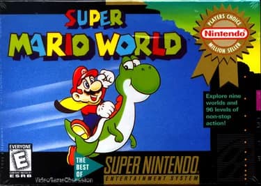 Super Mario World ROM box art