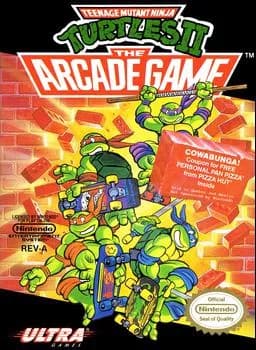 Teenage Mutant Ninja Turtles II: The Arcade Game ROM box art