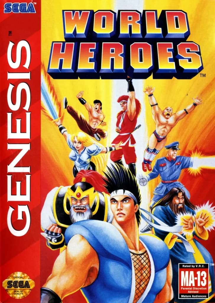 World Heroes ROM box art